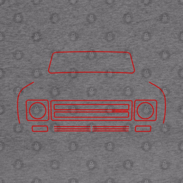 IH Scout II 4x4 1979 outline graphic (red) by soitwouldseem